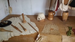 Early leather tanning and glove manufacturing tools (MCR Safety photo)
